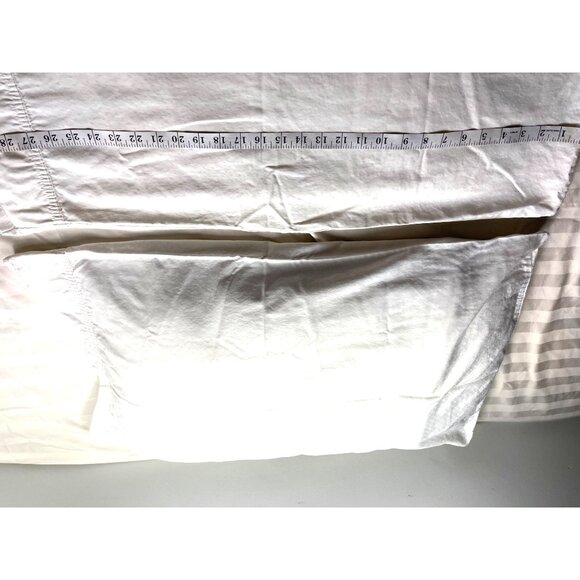 3 White Cotton Pillowcases 30" X 20" Polka Dot Pattern /Plain Standard Size Bedd - Picture 3 of 5